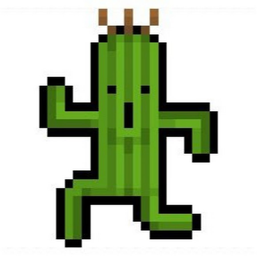 Кактус пиксельный рисунок