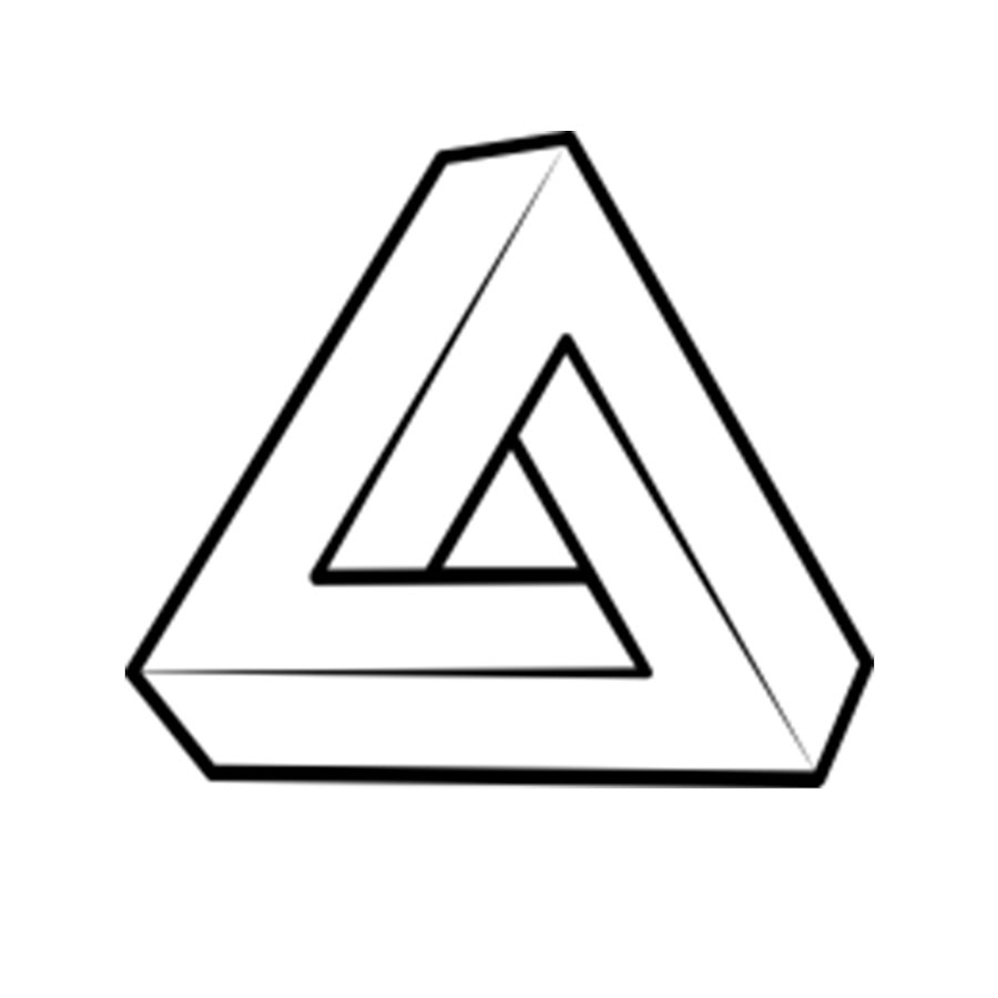 Треугольник Пенроуза на бумаге