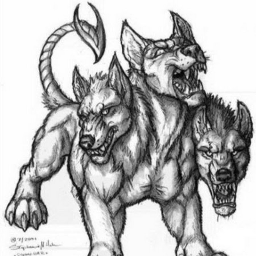 Как нарисовать цербера поэтапно