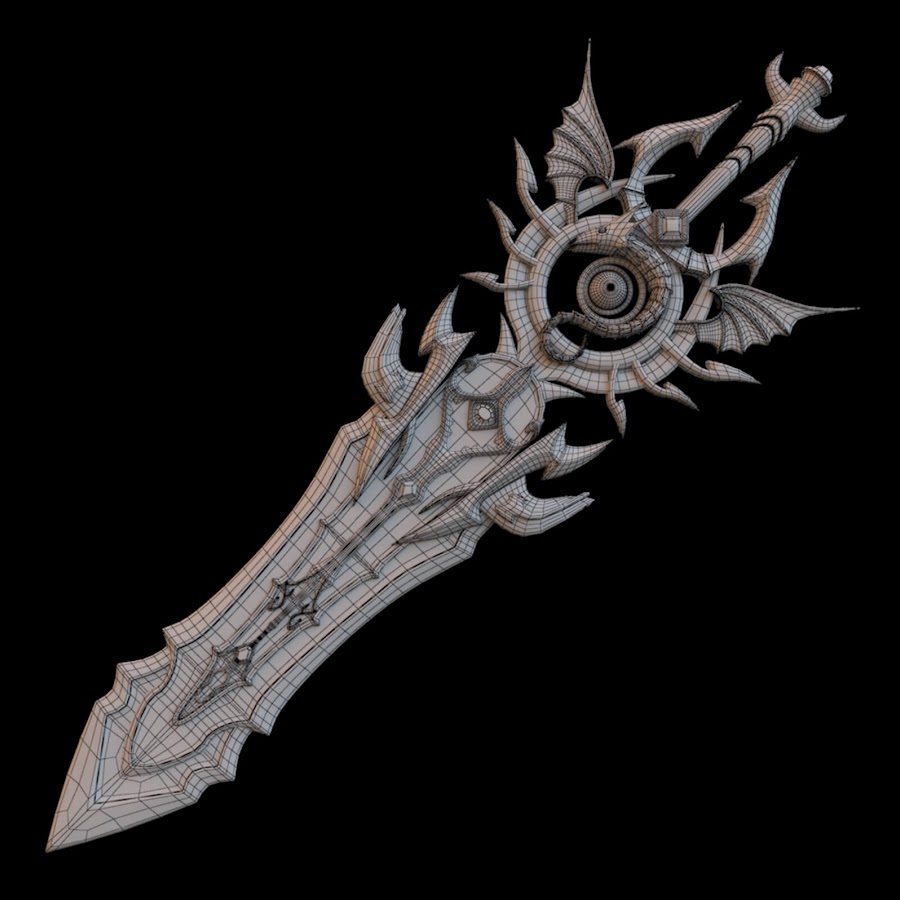 Модели мечей фэнтези. Фэнтези меч 3d. Меч с 3 лезвиями. Фэнтези меч 3д модель