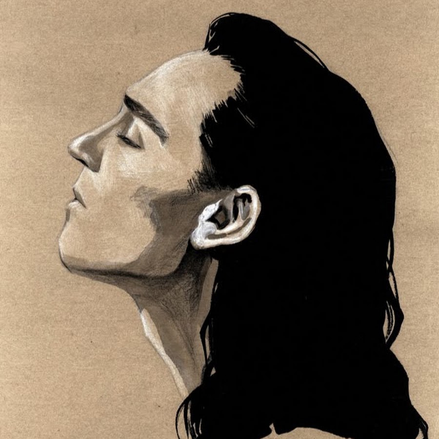 Мужчина в профиль картина