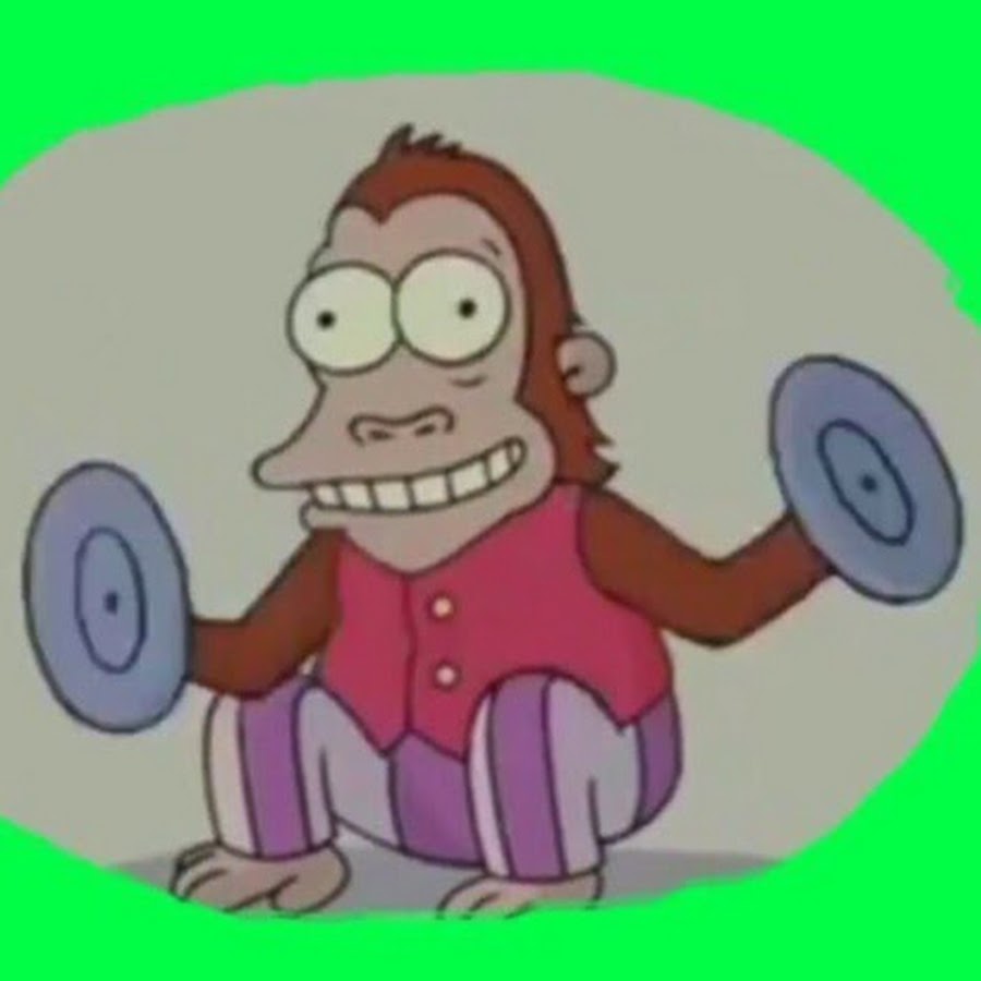 Обезьянка с тарелками в голове картинки