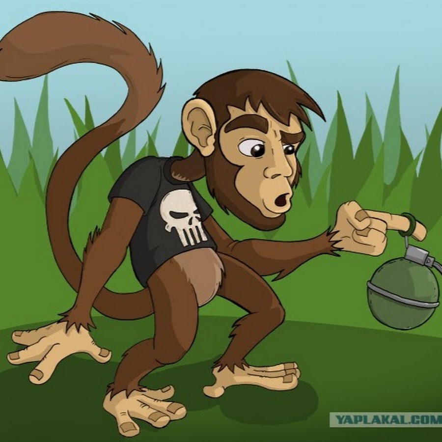 обезьянка с гранаткой 