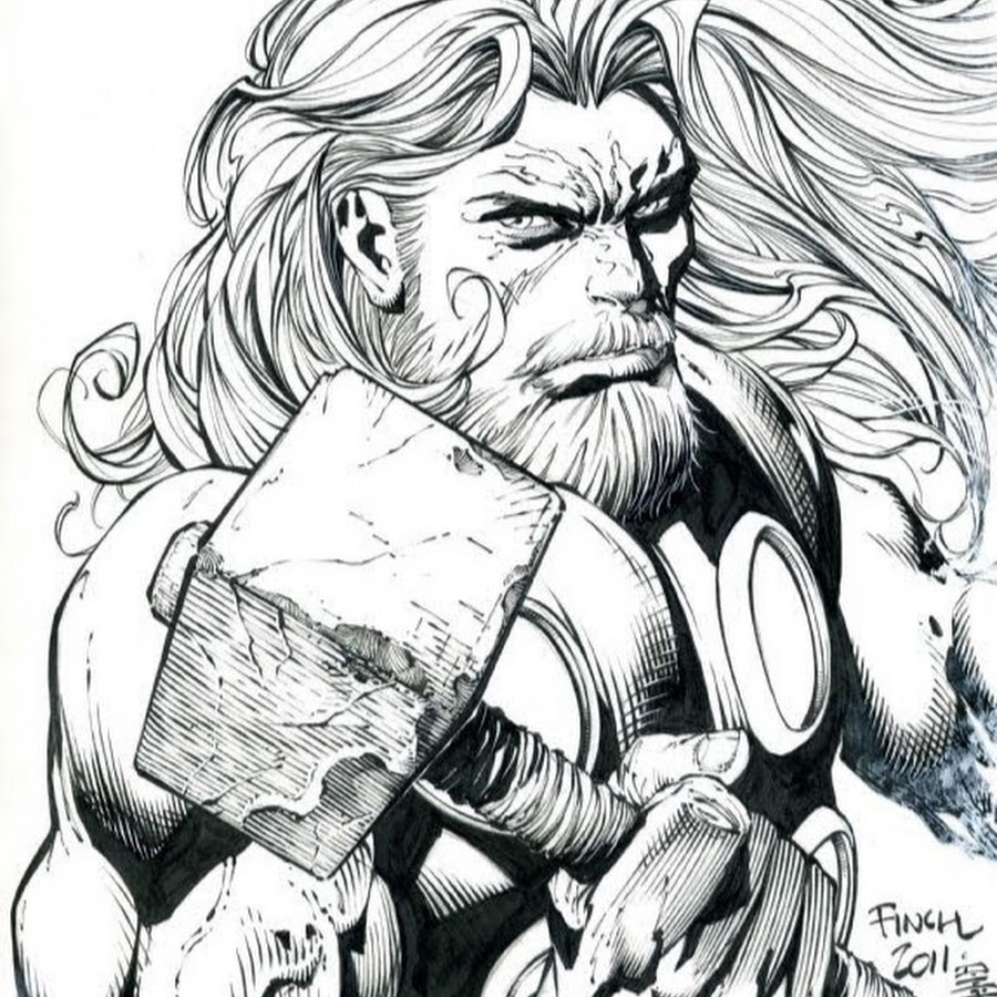 Бог тор рисунок