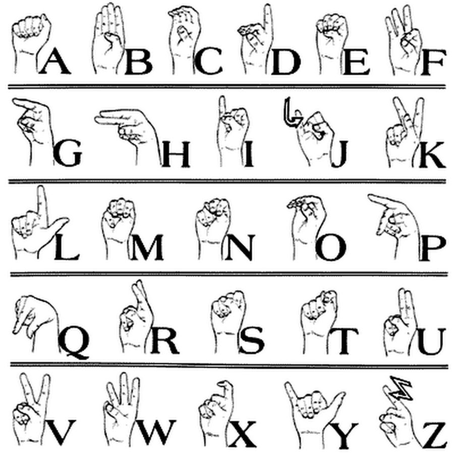 Английский язык алфавит глухих