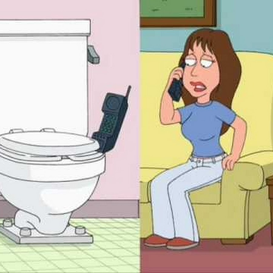 Я просто была в туалете. Человек унитаз из мультика. Унитаз мультяшный. Гриффины туалет. Гриффин в туалете.