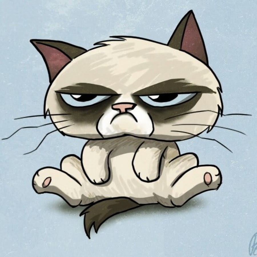 Злой кот картинка рисунок