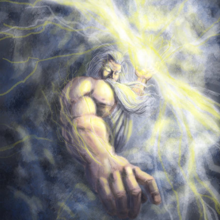 Сильнейшие люди бога. Бог громовержец Зевс Греция. Таранис Бог грома. Картина Юпитер Зевс Перун. Сила Бога.