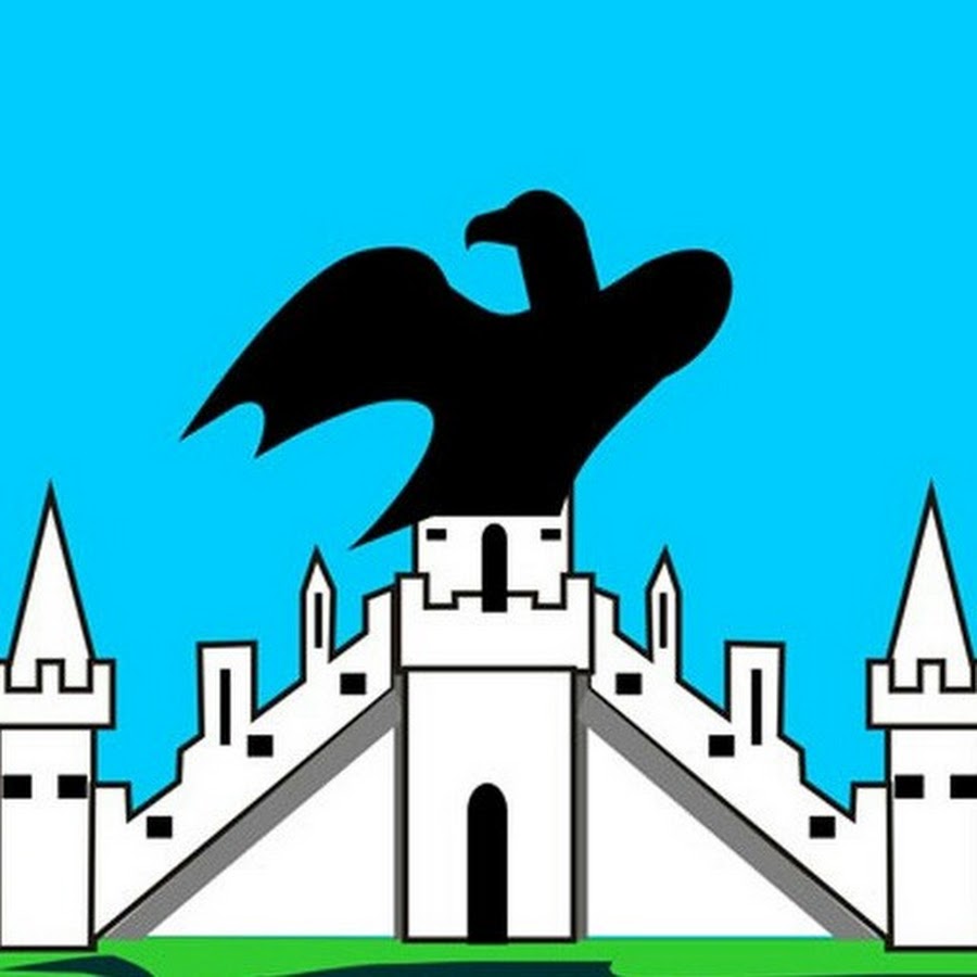 Герб с орлом на крепости