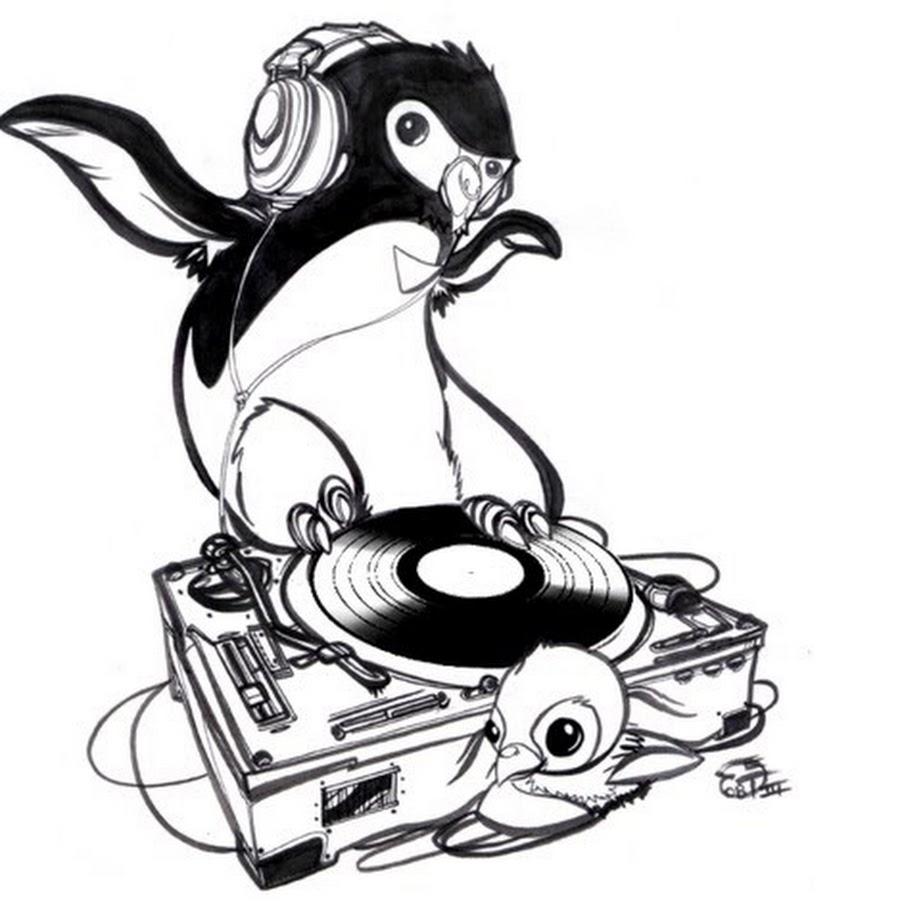 Диджей рисунок карандашом