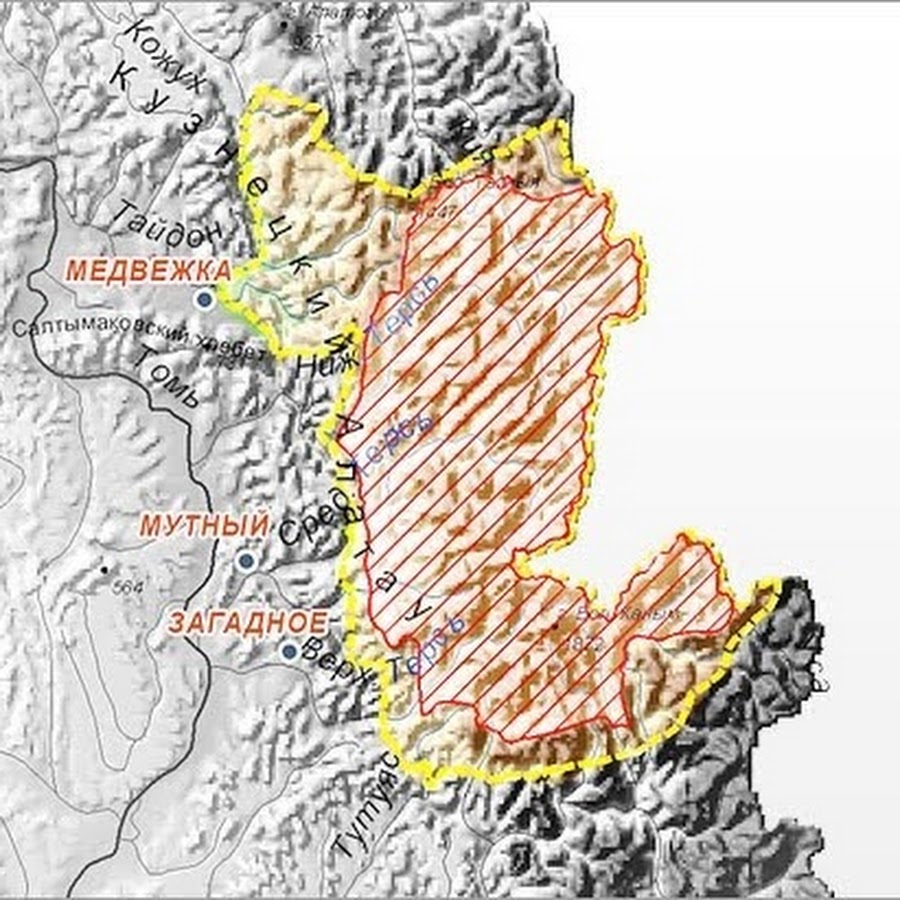 Кузнецкий алатау на карте россии контурная карта