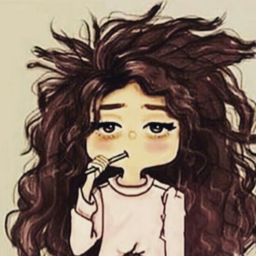 Рисунок девочка лохматая