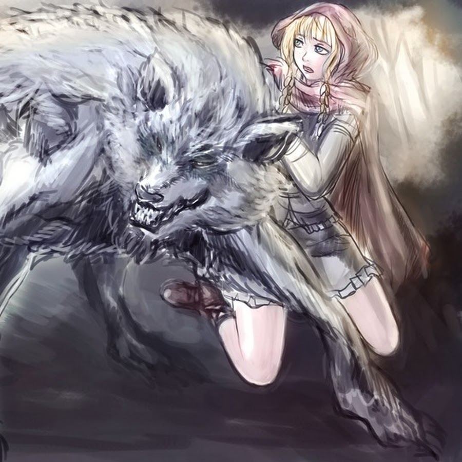 Защищает девушку. Девушка под защитой волка.