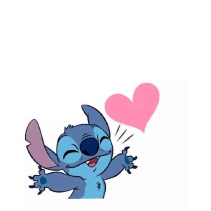 Стич с сердечком рисунок