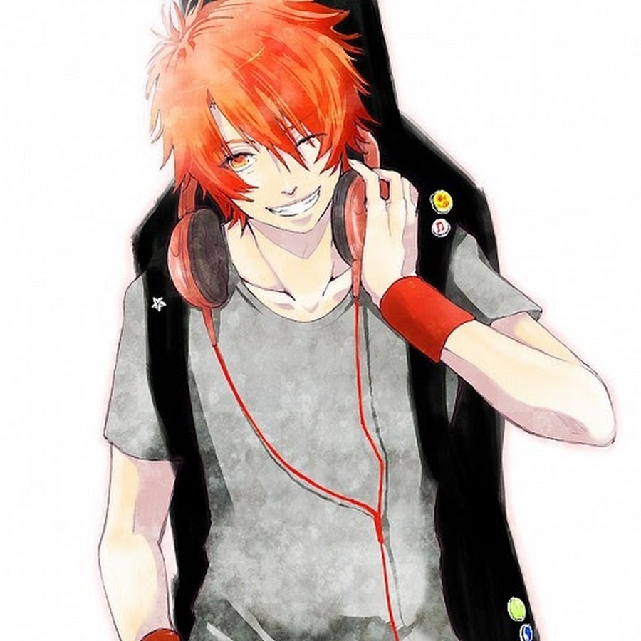 Персонаж из аниме с оранжевыми волосами мальчик