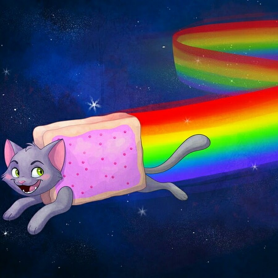 Как нарисовать кота с радугой