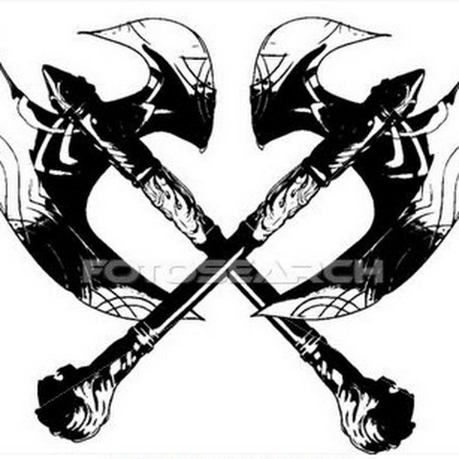 Два топора эскиз тату