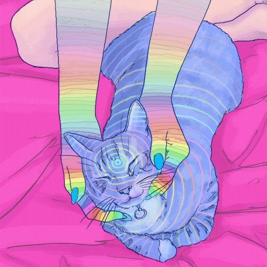 Котик эстетика рисунок