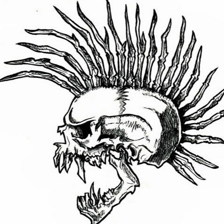 Череп с ирокезом картинки