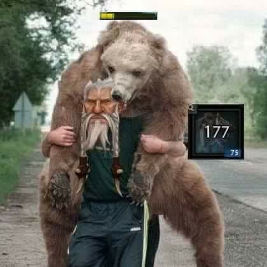 Мужик и медведь