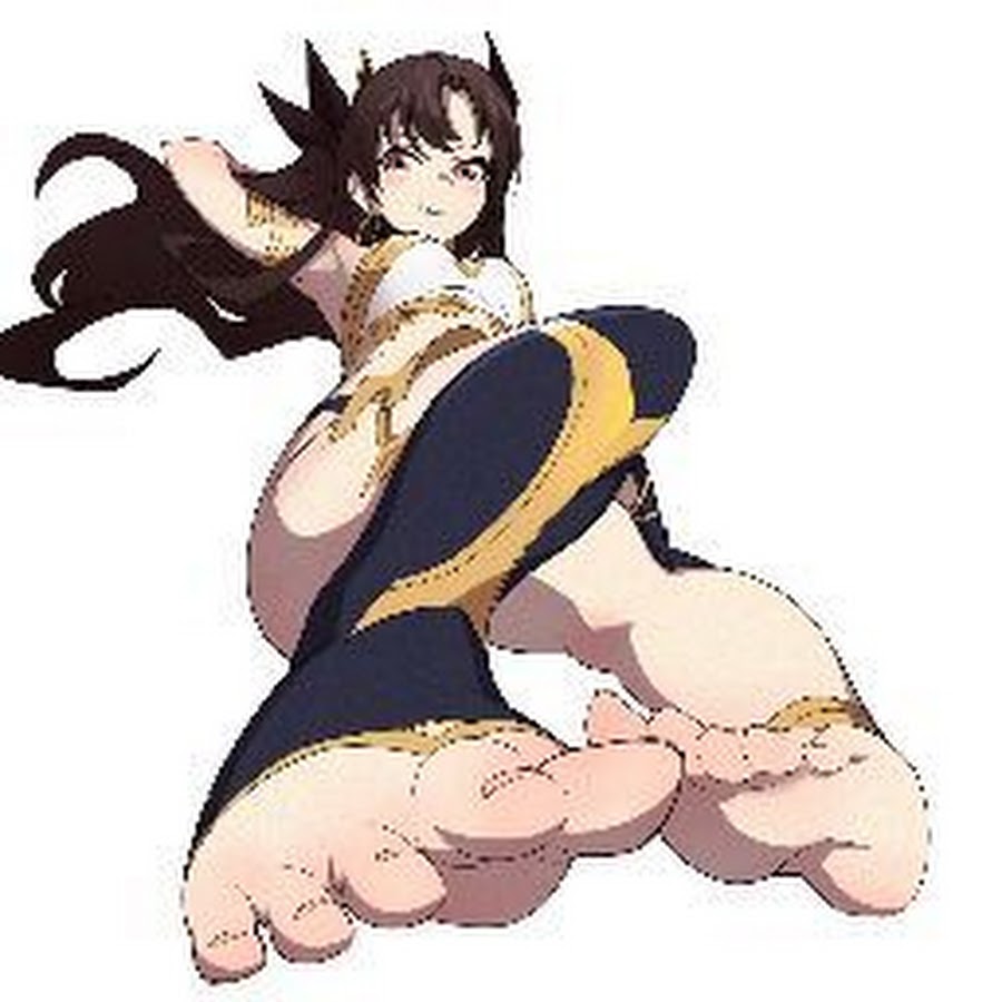 Anime girl toes
