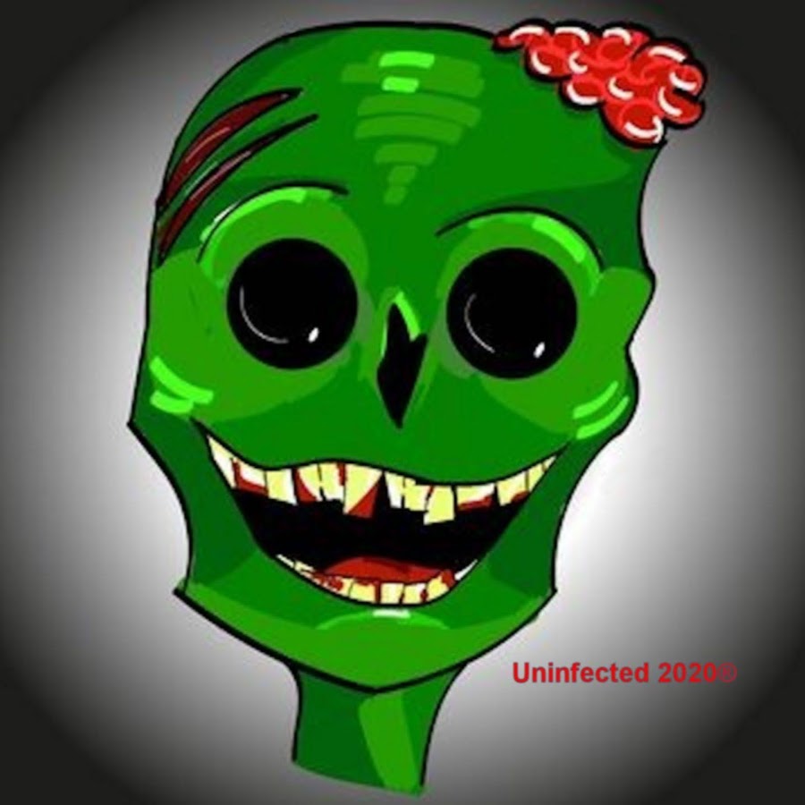 Зеленая голова зомби сверху