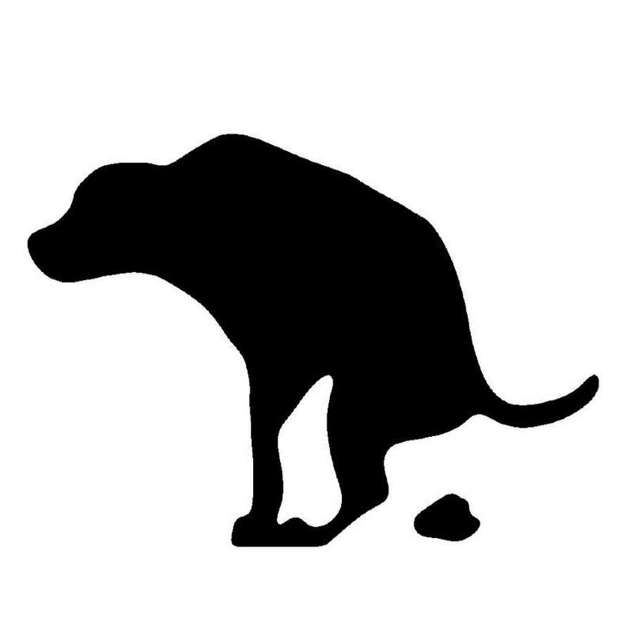 Собака какает знак