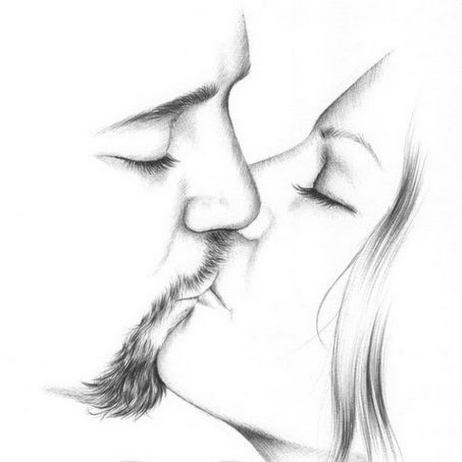 Поцелуй рисунки красивые