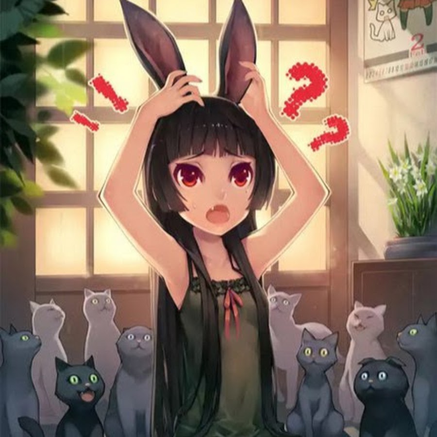 Аниме девушка кролик