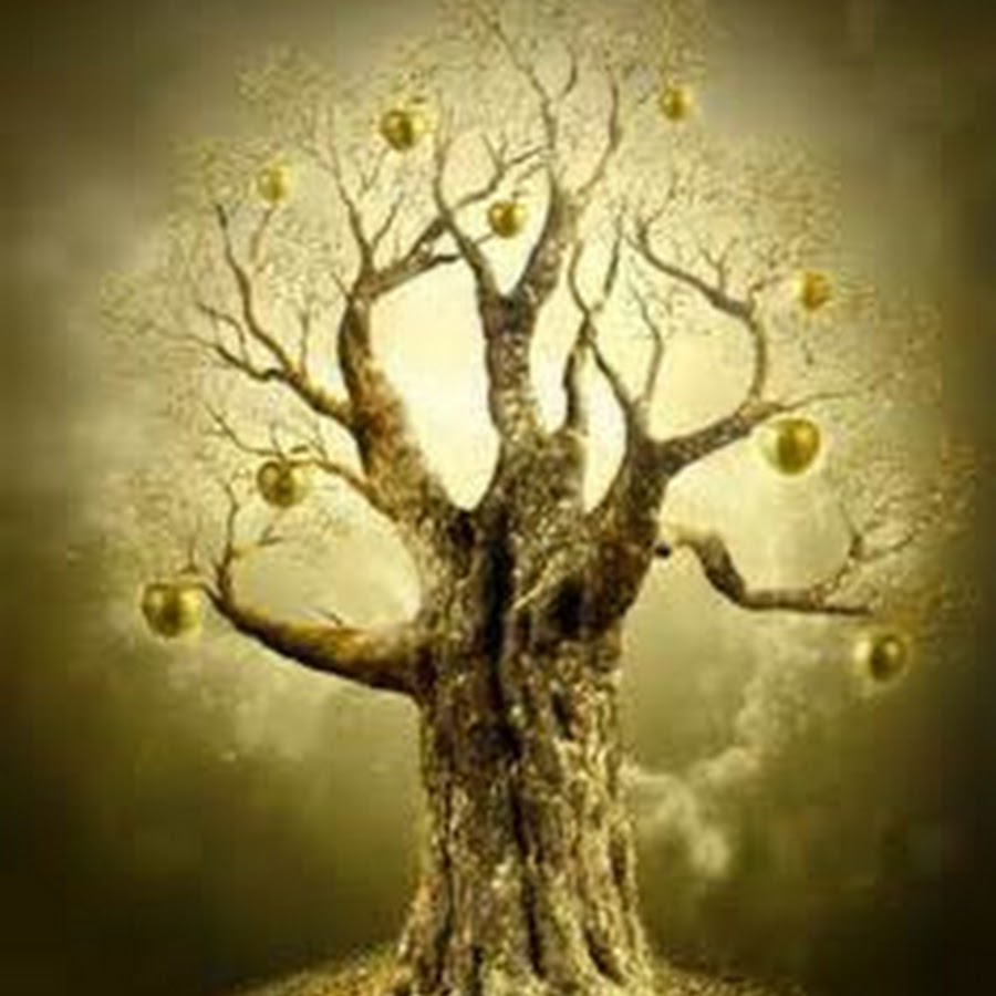 дерево с золотыми яблоками. волшебная яблоня сказочная. дерево с золотыми яблоками. дерево яблоня с желтыми яблоками. дерево с золотыми яблоками.