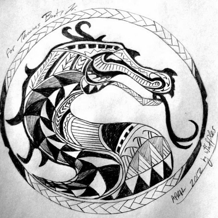 Мортал комбат эскиз тату