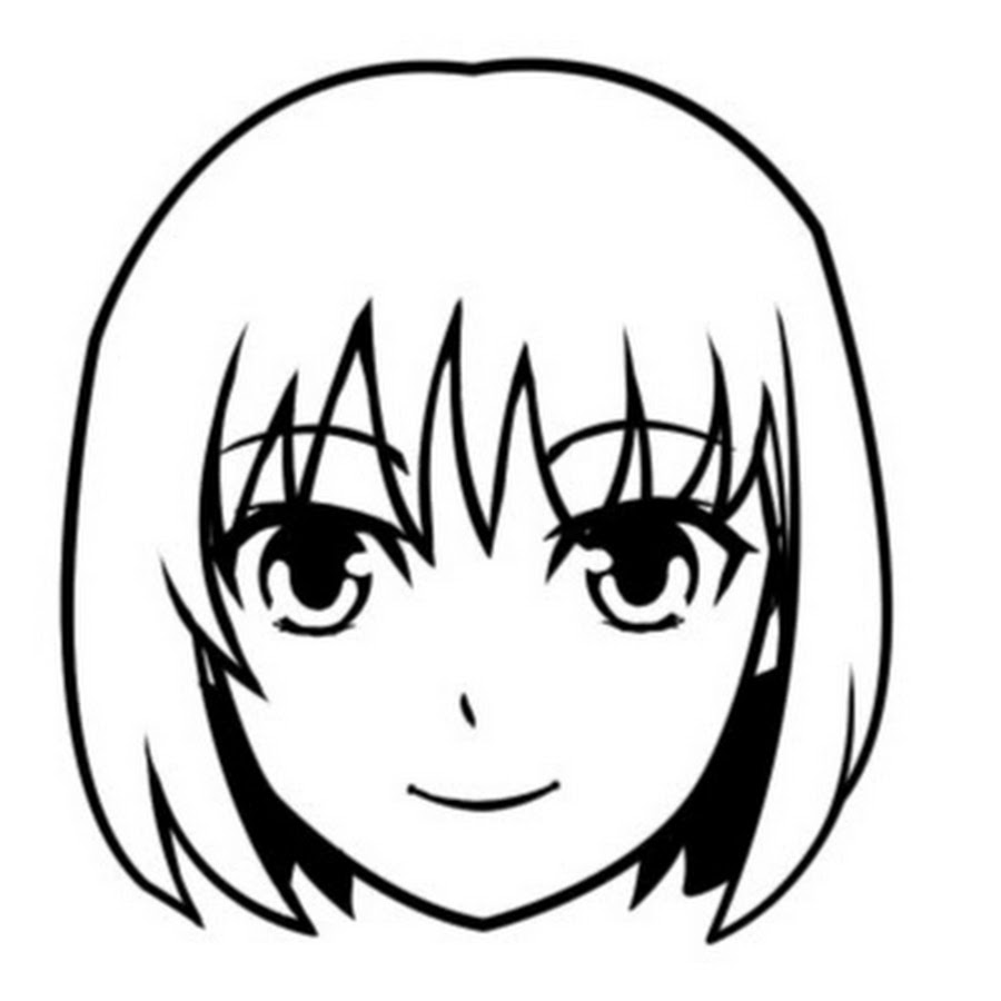 Рисунки аниме простые черно белые