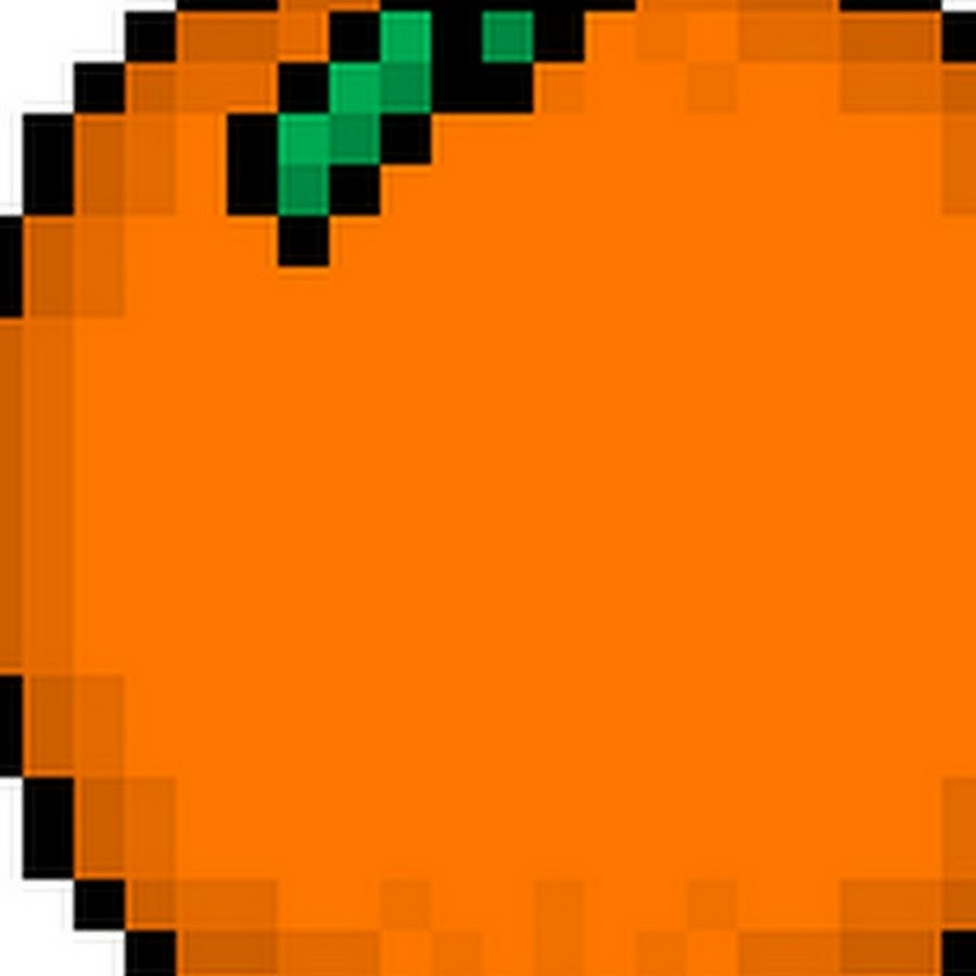 Пиксель арт оранжевый
