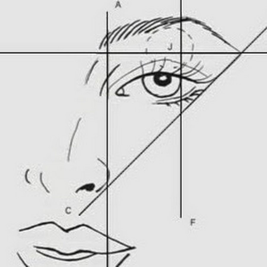 Схема бровей ниткой