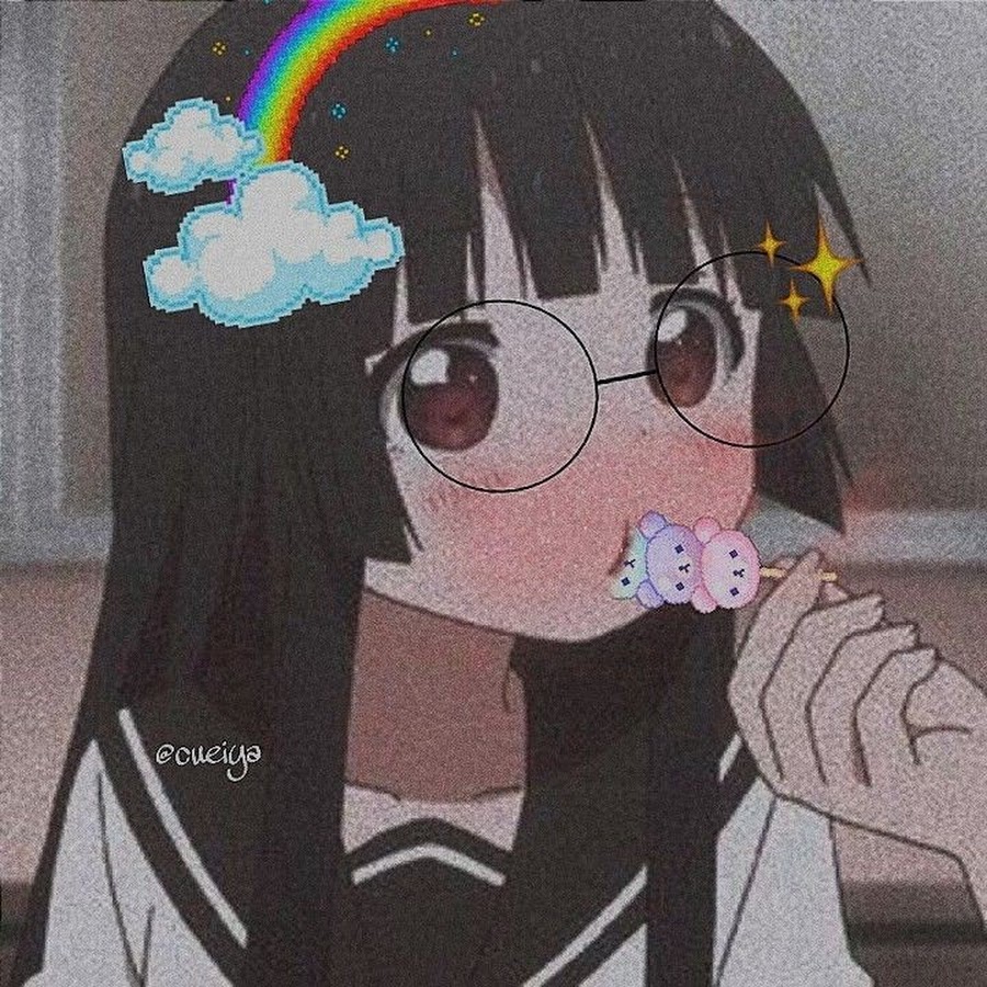 Аниме тян в очках Эстетика