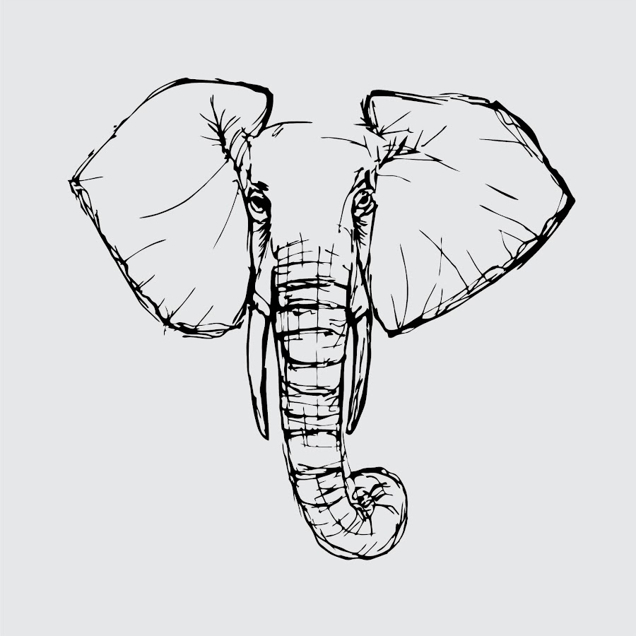 Слон нарисовать буквами
