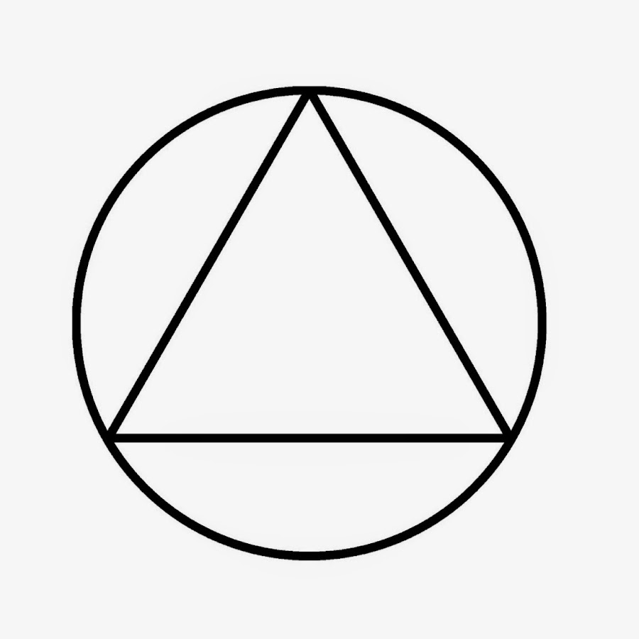 Как нарисовать равносторонний треугольник в круге