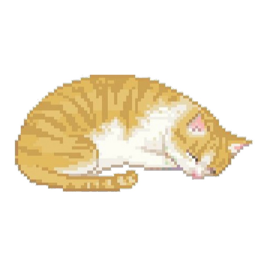 Пиксельный котик спит