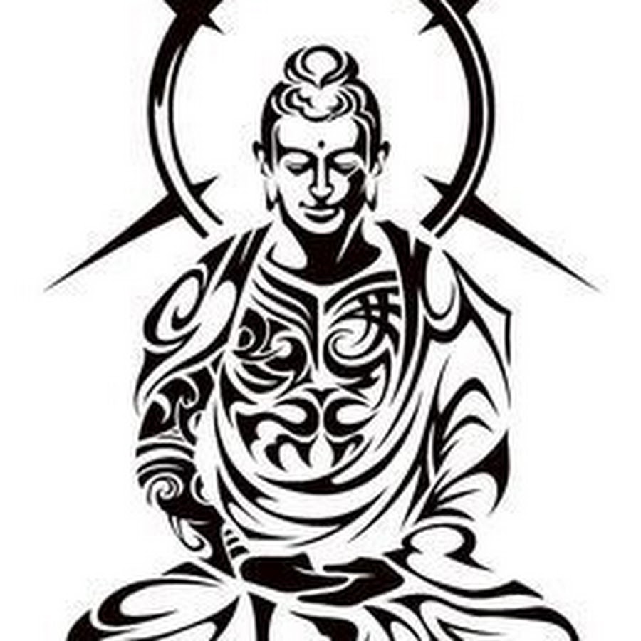 Тату медитирующий Будда