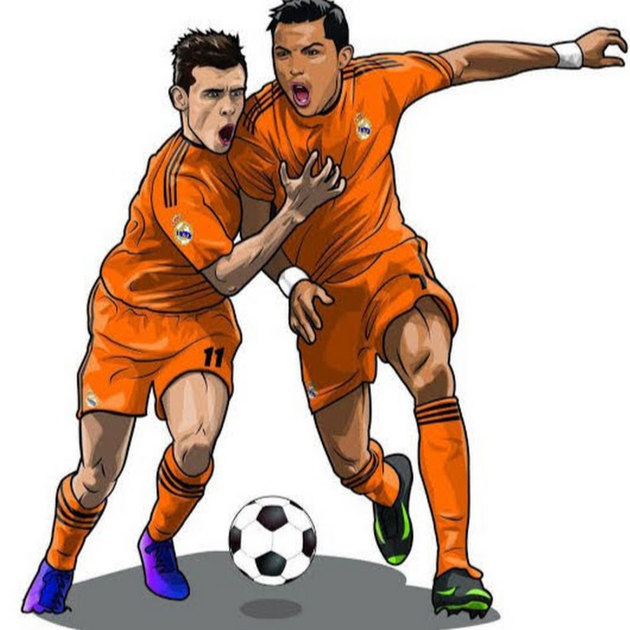 Картинки футболистов рисунки