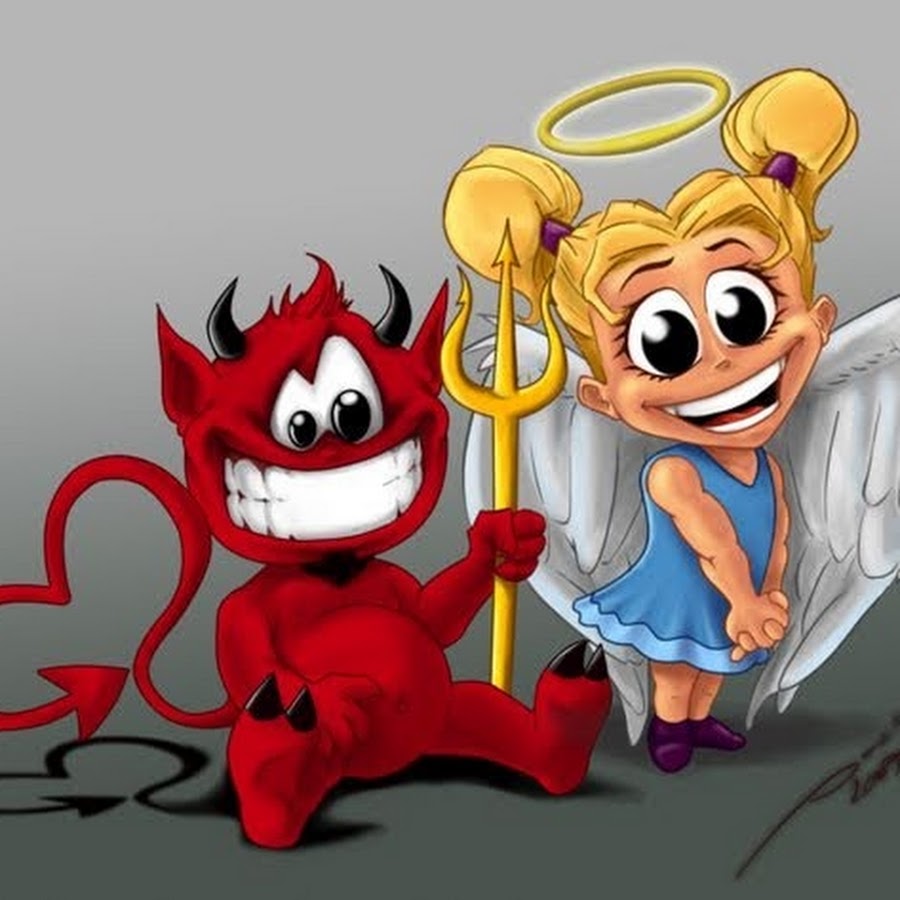 Черт и ангел картина