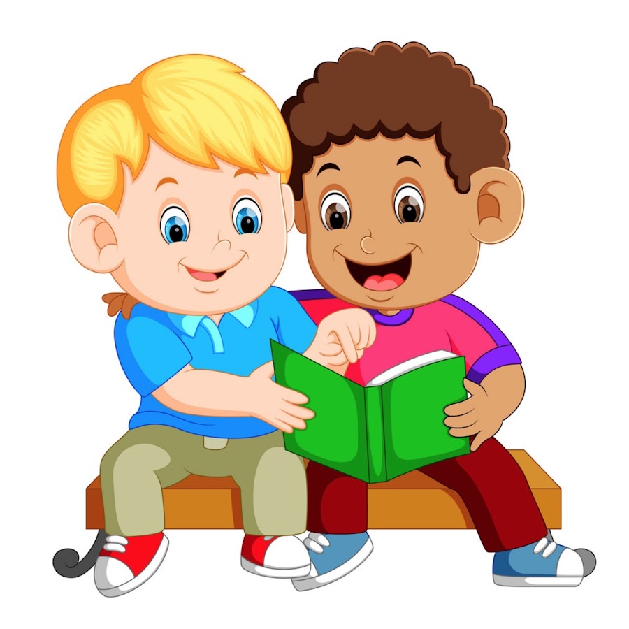 Два мальчика читают книжку