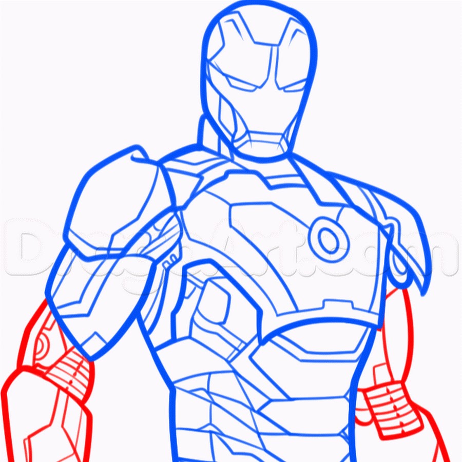 Видео как рисовать железного человека