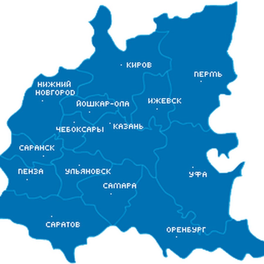 Карта поволжья с городами подробная - 83 фото