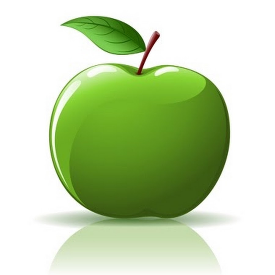 Фигурка яблоко силуэт зеленого цвета