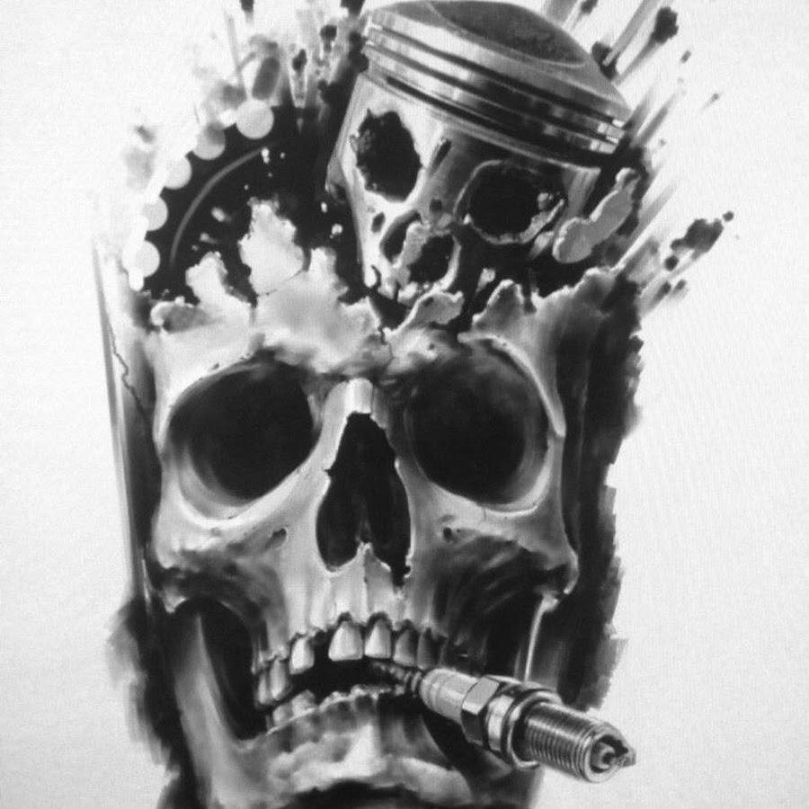 Череп с поршнями