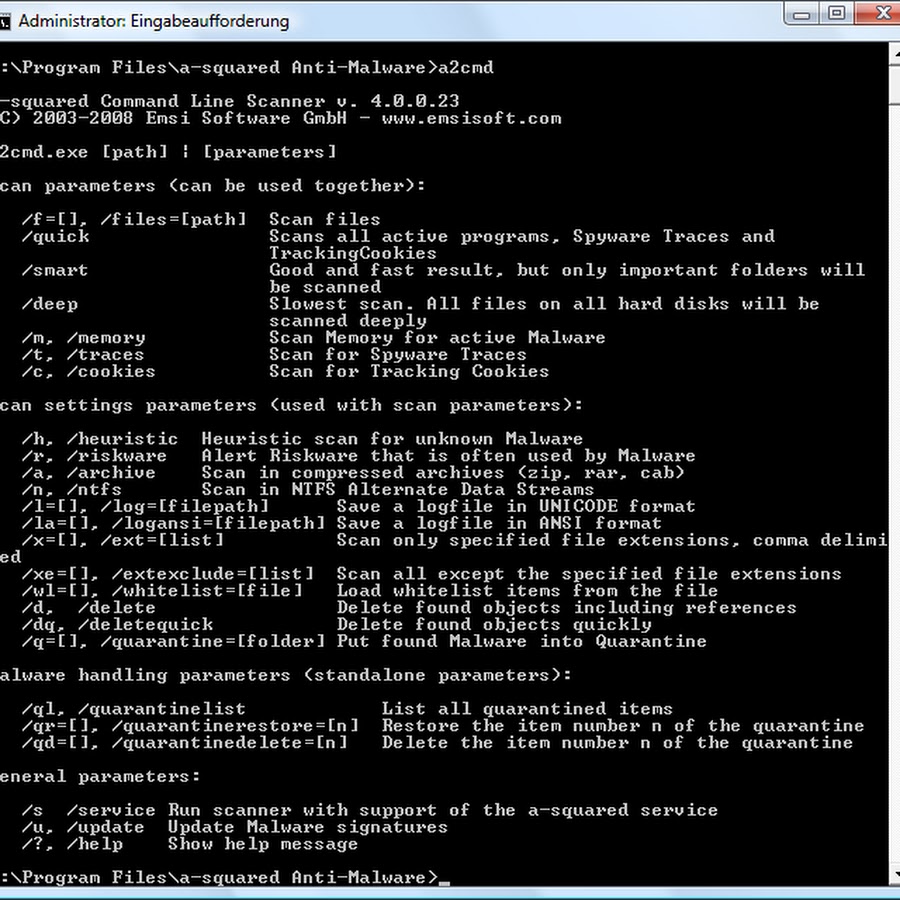 Parameter handling