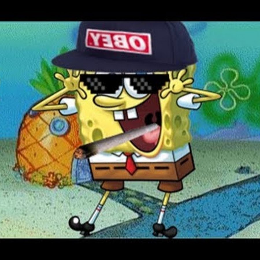 Губка боб в очках картинки