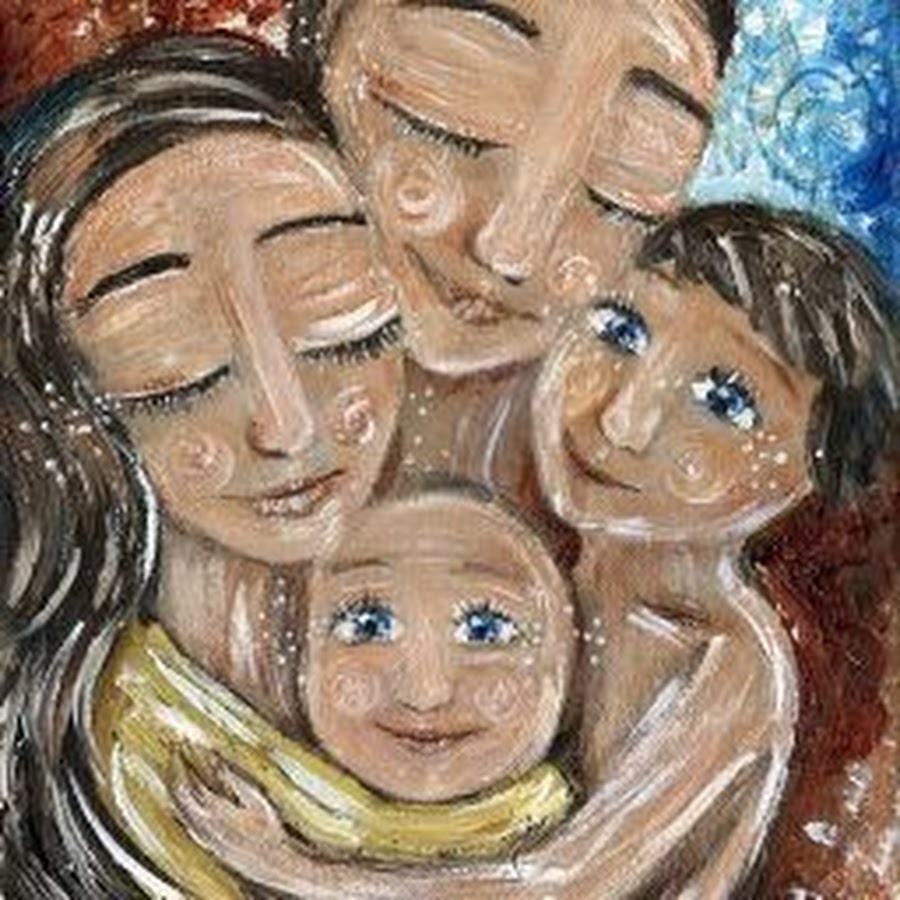 Мама и три сына рисунок