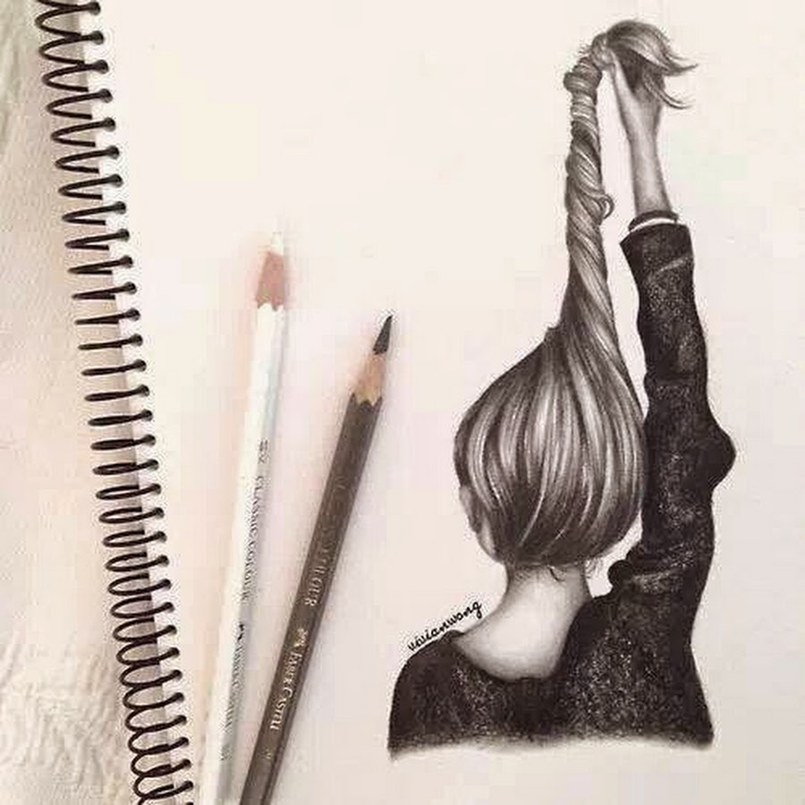 Рисунки карандашом для скетчбука волосы